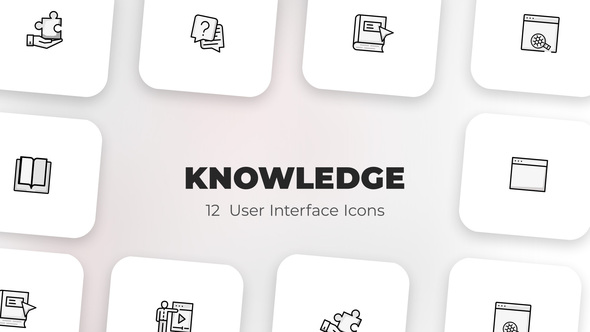 VideoHive Knowledge - User Interface Icons 39588207
