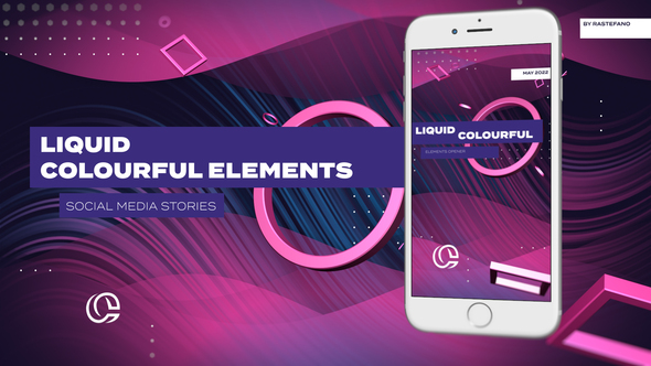 VideoHive Liquid and Colourful Elements Stories 38710811