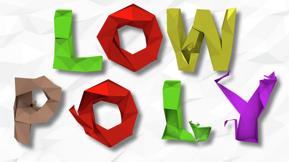 VideoHive Low Poly Text Letters 15207290