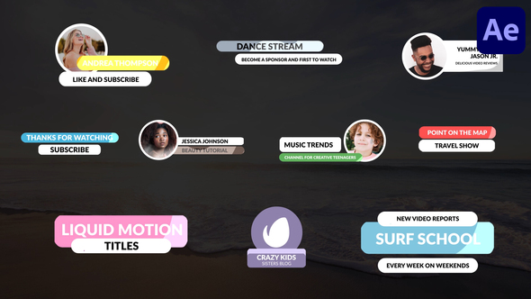 VideoHive Lower Thirds Liquid Motion for After Effects 39339894