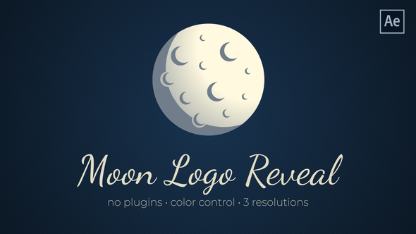 VideoHive MOON LOGO REVEAL 38340080