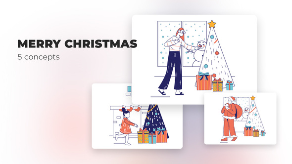 VideoHive Merry Christmas - Flat concepts 39472912