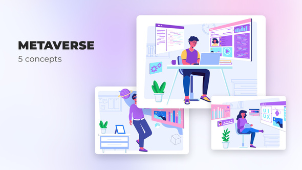 VideoHive Metaverse - Flat concepts 39487829
