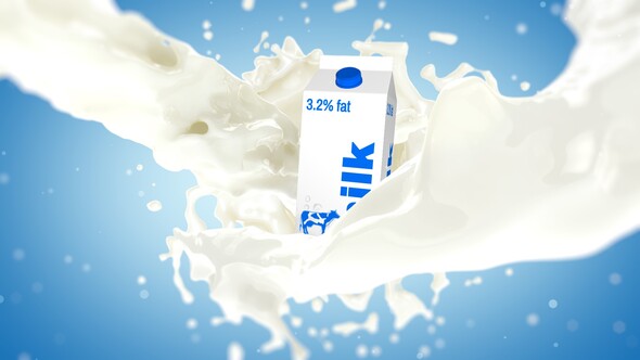 VideoHive Milk Splash With Box Element 3D 33333922