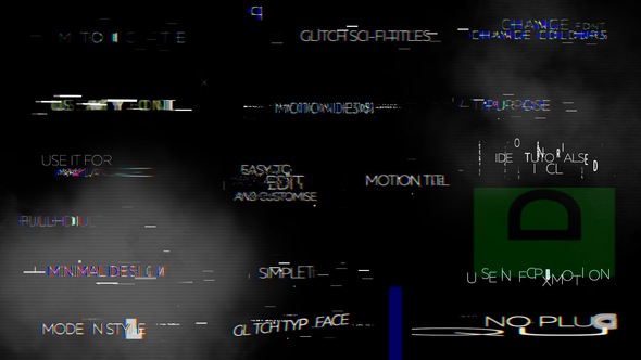 VideoHive Minimal Glitch Texts 35980505