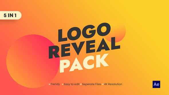 VideoHive Minimal Logo Reveal Pack | 5 in 1 | After effects templates 32861753