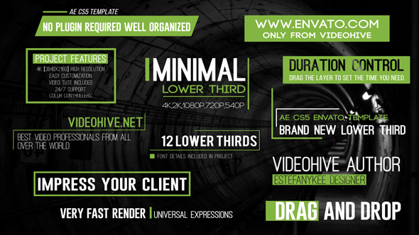 VideoHive Minimal Lower Thirds 18870096