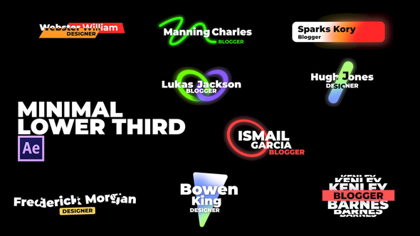 VideoHive Minimal Lower Thirds 32833774