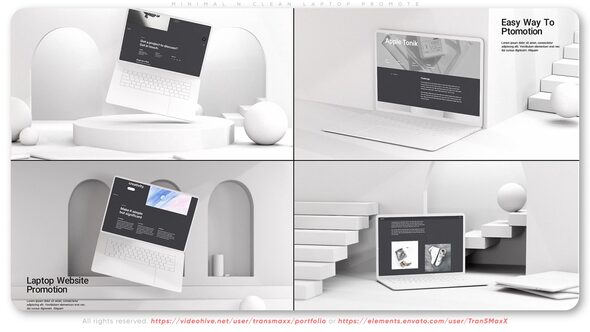 VideoHive Minimal N Clean Laptop Promote 38528513