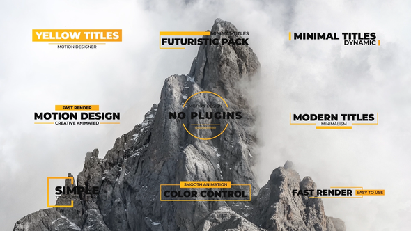 VideoHive Minimal Yellow Titles 39487080