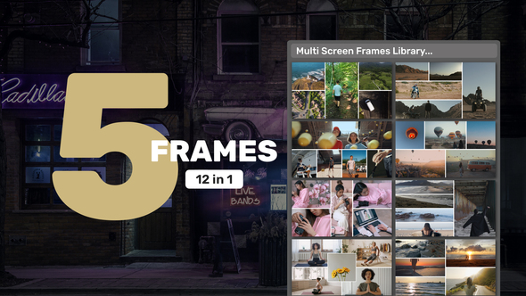 VideoHive Multi Screen Frames Library - 5 Frames 39406168