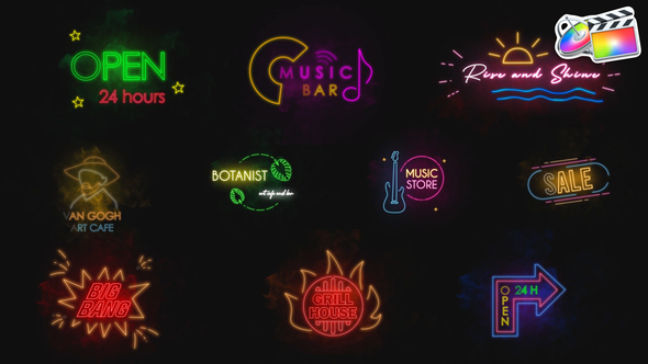 VideoHive Neon Titles for FCPX 39100859