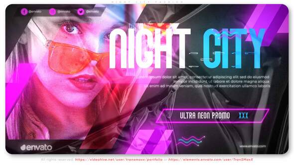 VideoHive Night City Neon Promo 32654048