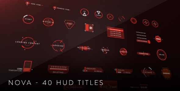VideoHive Nova - 40 HUD Titles 14520980