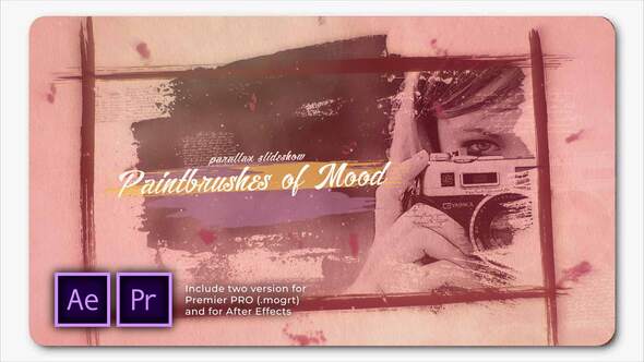 VideoHive Paintbrushes of Mood Parallax Slideshow 28155146