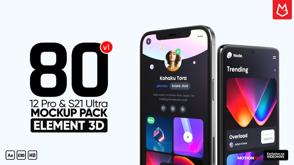 VideoHive Phone Mockup Pack – Phone 12 & S21 Ultra | v1 33698145