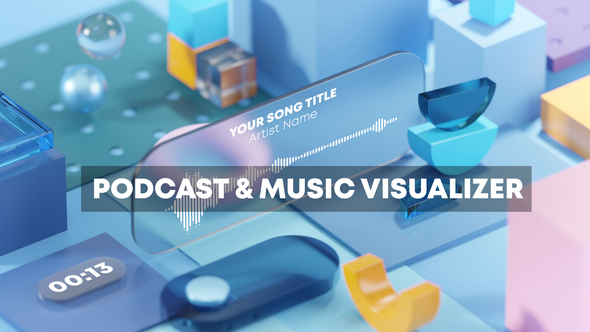 VideoHive Podcast and Music Visual Techno Geometry 3D 33091975