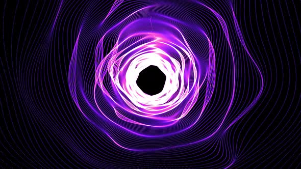 VideoHive Purple Abstract Flight Into Emptiness Tunnel Animation 39005899