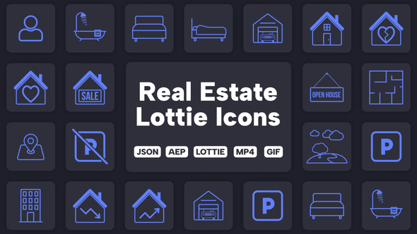 VideoHive Real Estate Lottie Icons 39457422