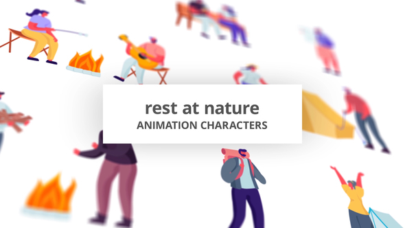 VideoHive Rest at Nature - Character Set 32842665