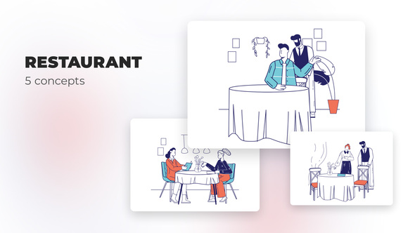 VideoHive Restaurant - Flat concepts 39473027