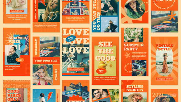 VideoHive Retro Instagram Stories 32892578