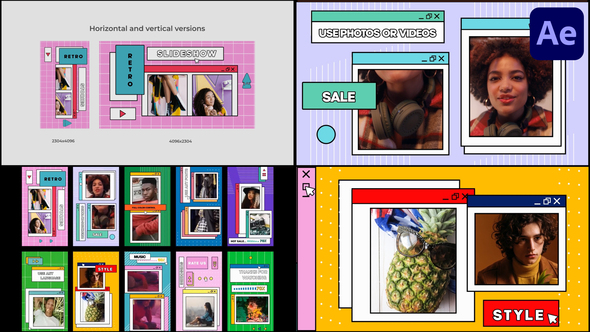 VideoHive Retro Pop Ups Slideshow for After Effects 39473485