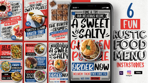VideoHive Rustic White Menu Instagram Stories 33366820