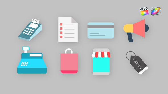 VideoHive Shopping Icons 37213075
