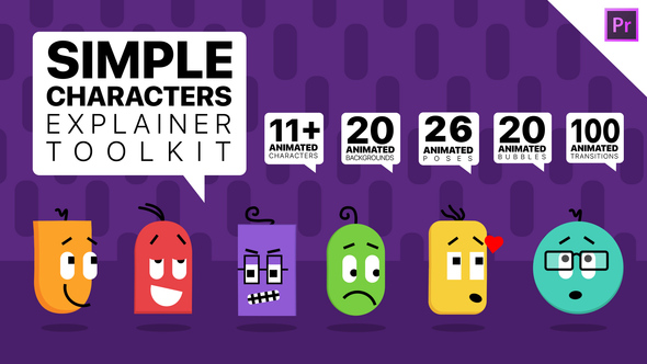 VideoHive Simple Characters Explainer Toolkit | Essential Graphics Mogrts 26277134