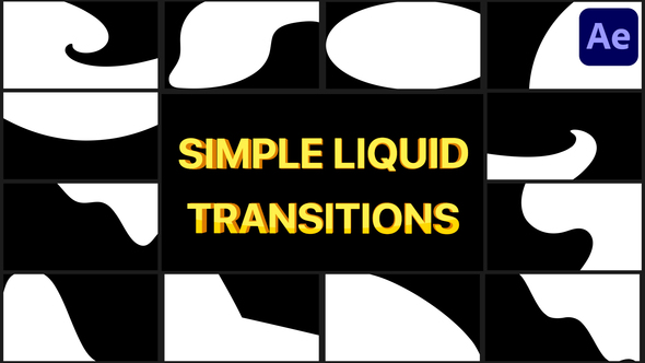 VideoHive Simple Liquid Transitions | After Effects 38663339