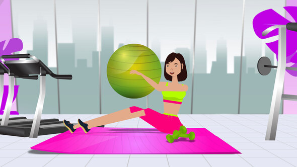 VideoHive Sit ups Exercise Animation toolkit 39219684
