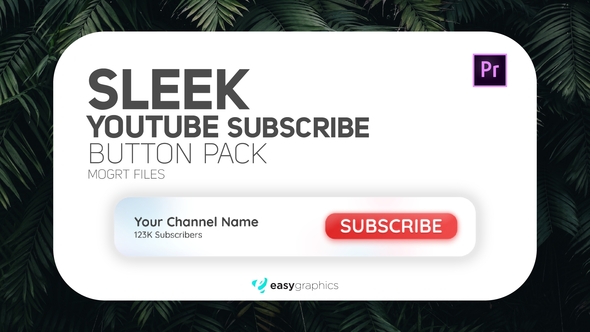 VideoHive Sleek Youtube Subscribe Button Pack 27973336