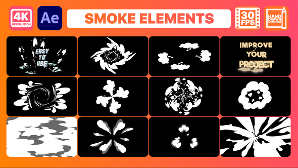 VideoHive Smoke Elements And Titles | After Effects 33018078