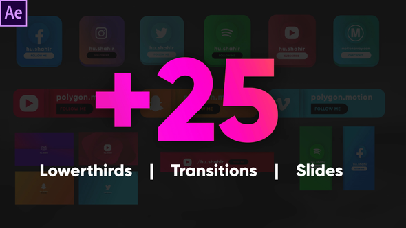 VideoHive Social Media Lowerthirds Pack 33484787
