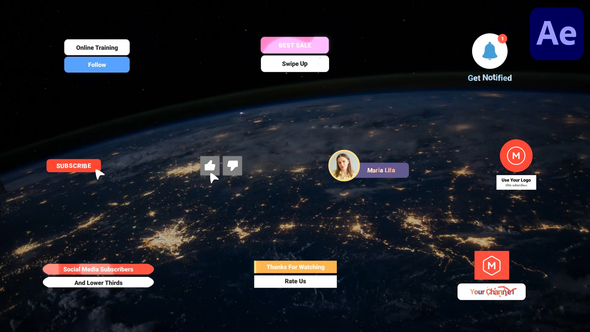 VideoHive Social Media Subscribers And Lower Thirds for After Effects 39504577