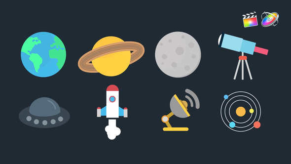 VideoHive Space Icons 37212906