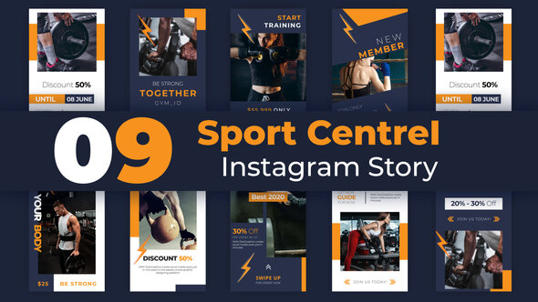 VideoHive Sport Centre Instagram Story Pack 33221674