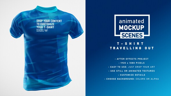VideoHive T-shirt Travelling Out Template – Animated Mockup SCENES 33338162