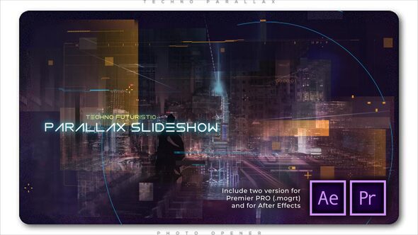 VideoHive Techno Parallax Photo Opener 26752730