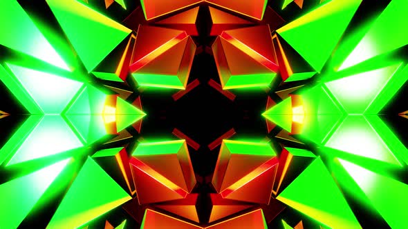 VideoHive Toxic Green And Yellow Kaleidoscopic Vj Loop Background HD 39005332