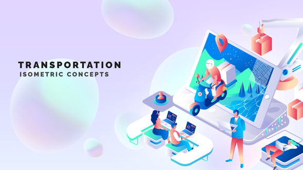 VideoHive Transportation – Isometric Concept 33518745