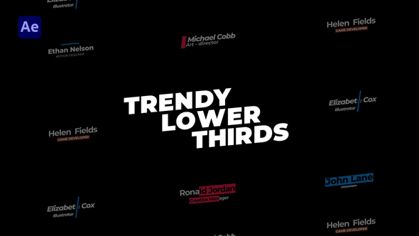 VideoHive Trendy Lower Thirds 33122709