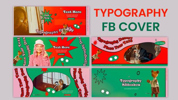 VideoHive Typography Graphical Facebook Cover Template 38587279