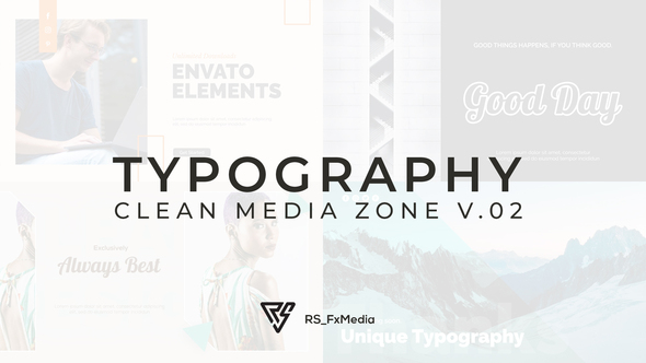 VideoHive Typography Slide – Clean Media Zone V.02 33008363