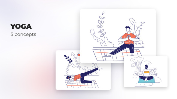 VideoHive Yoga - Flat concepts 39473257