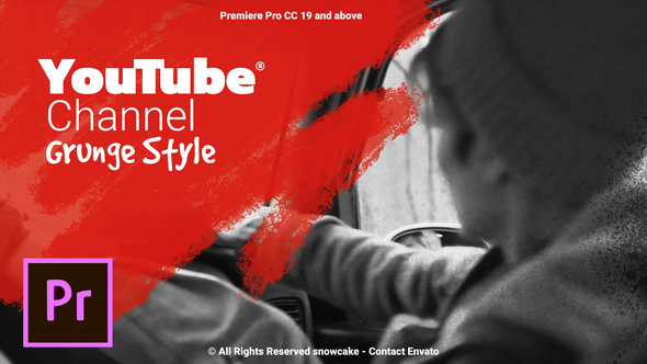 VideoHive YouTube Channel Grunge Style For Premiere Pro 26662028