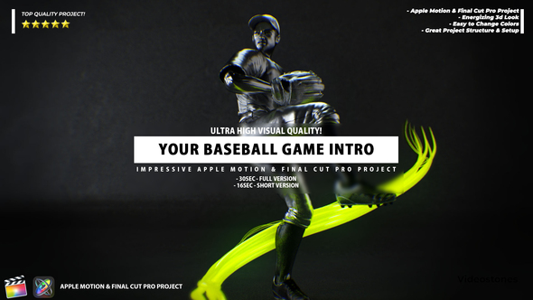 VideoHive Your Baseball Intro - Baseball Promo Video Apple Motion Template 35927578