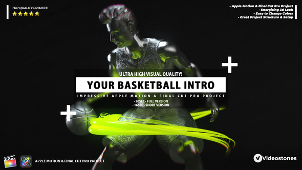 VideoHive Your Basketball Intro - Basketball Opener Apple Motion Template 35928425