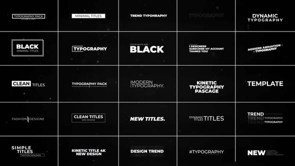 VideoHive 26 Minimal Titles | After Effects 38230986